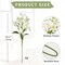 Artificial Daphne Flowers with Long Stem 3Pcs Faux White Flowers 28.3” Fake Fall Autumn Silk Flowers